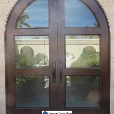 Arched Mahogany Wood Doors - Custom Door Shop