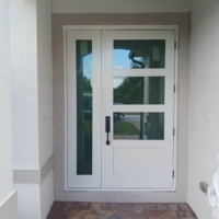 Impact Aluminum Door with Impact Glass and sidelite 20