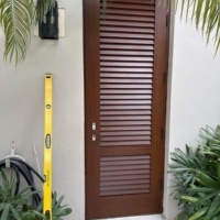 Impact Aluminum Door with Louvered 23
