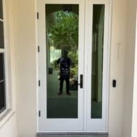 Impact Aluminum Door with Impact Glass 5
