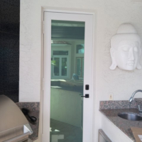 Impact Aluminum Door with Impact Glass 25