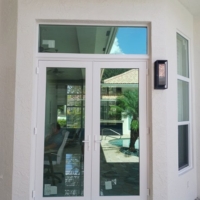 Impact Aluminum Door with Impact Glass 24